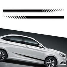 2 PCS Car Side Sports Racing Stripes Stickers, Personalized Car Body Side
