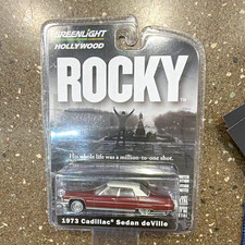 GreenLight Hollywood Rocky 1973 Cadillac Sedan deVille 1:64 Diecast LE
