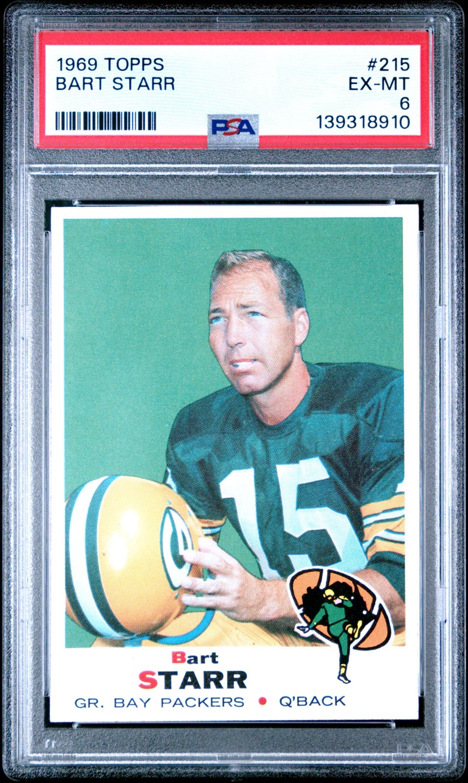PSA 6 1969 Topps #215 Bart Starr Green Bay Packers