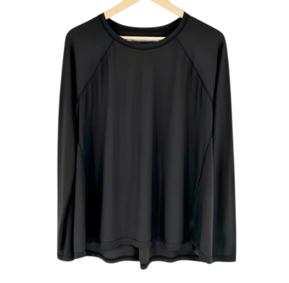 ATHLETA Solid Black PERFORMANCE TRAINING TEE TOP … - image 2