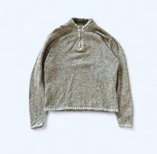 Vintage Woolrich Wool Blend 1/4 Zip Blanket Stitch Pullover Sweater