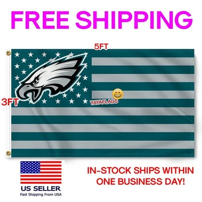 Philadelphia Eagles 3x5 ft Flag Banner NFL Wall Decor Banner FREE Shipping