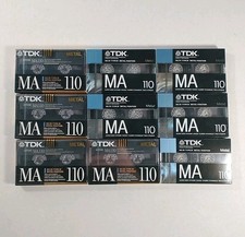 9 Pack SEALED TDK MA110 Metal Biased Metal Alloy Type IV 110 Mins Cassette Tapes