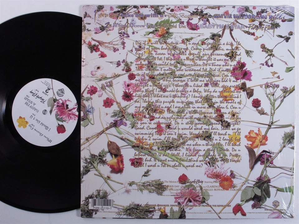 PRINCE & THE REVOLUTION Purple Rain WARNER BROS LP VG+ with poster SHRINK x - Image 2 of 3