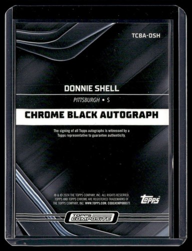 Topps Composite Topps 2024 Cromo Negro Donnie Shell Autógrafo - Imagen 2 de 2