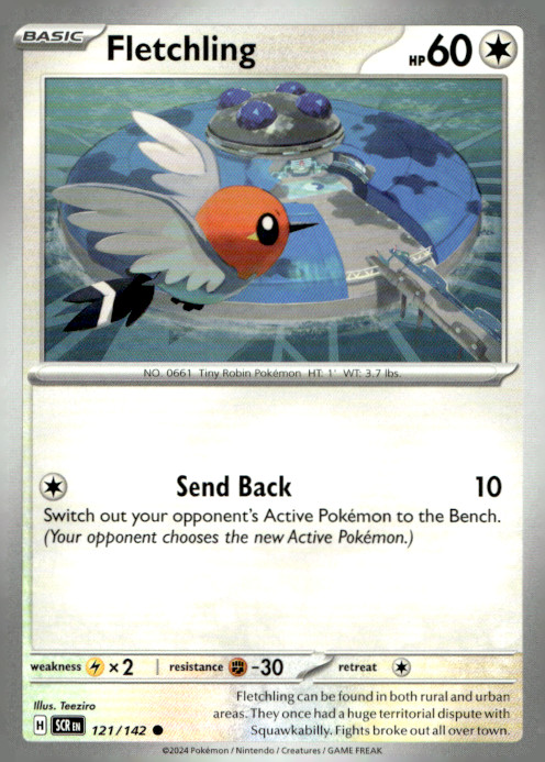 Fletchling Common SV07: Stellar Crown 121/142 NM