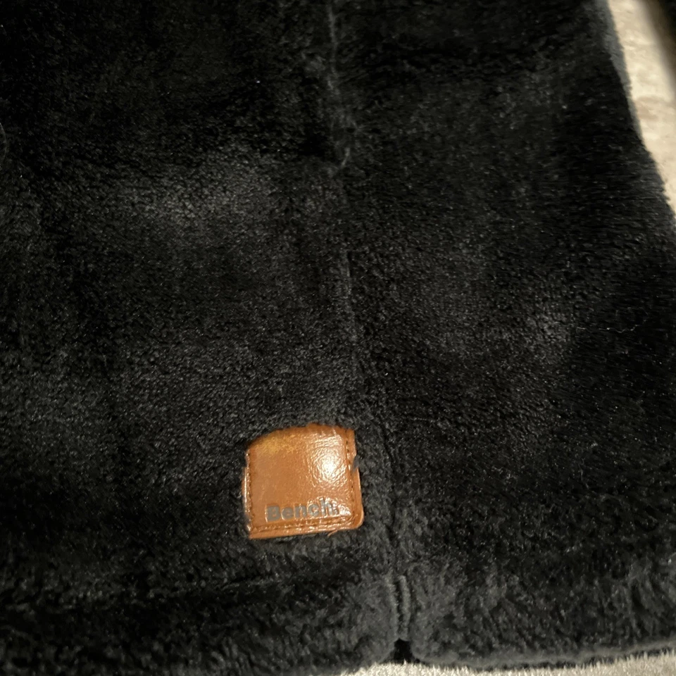 Bench Sherpa Fleece Jacket Womens Black Full Zip Soft Cozy Size L - Image 4 of 4