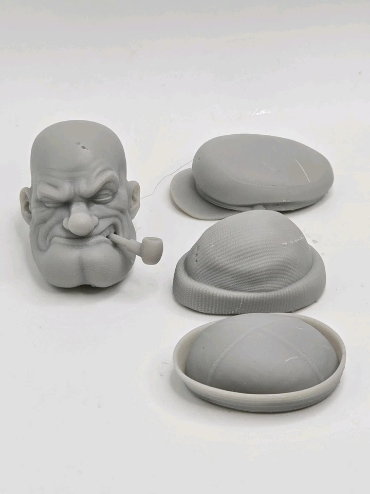 CABEÇA DE MARINHEIRO COMENDO ESPINAFRE IMPRESSA EM 3D 1:10 7" SELECT DC MULTIVERSO - Imagem 2 de 2