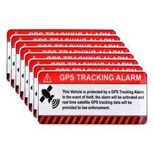 Anti-Theft GPS Tracking Sticker Set, Self Adhesive Car Decals with Warning...
