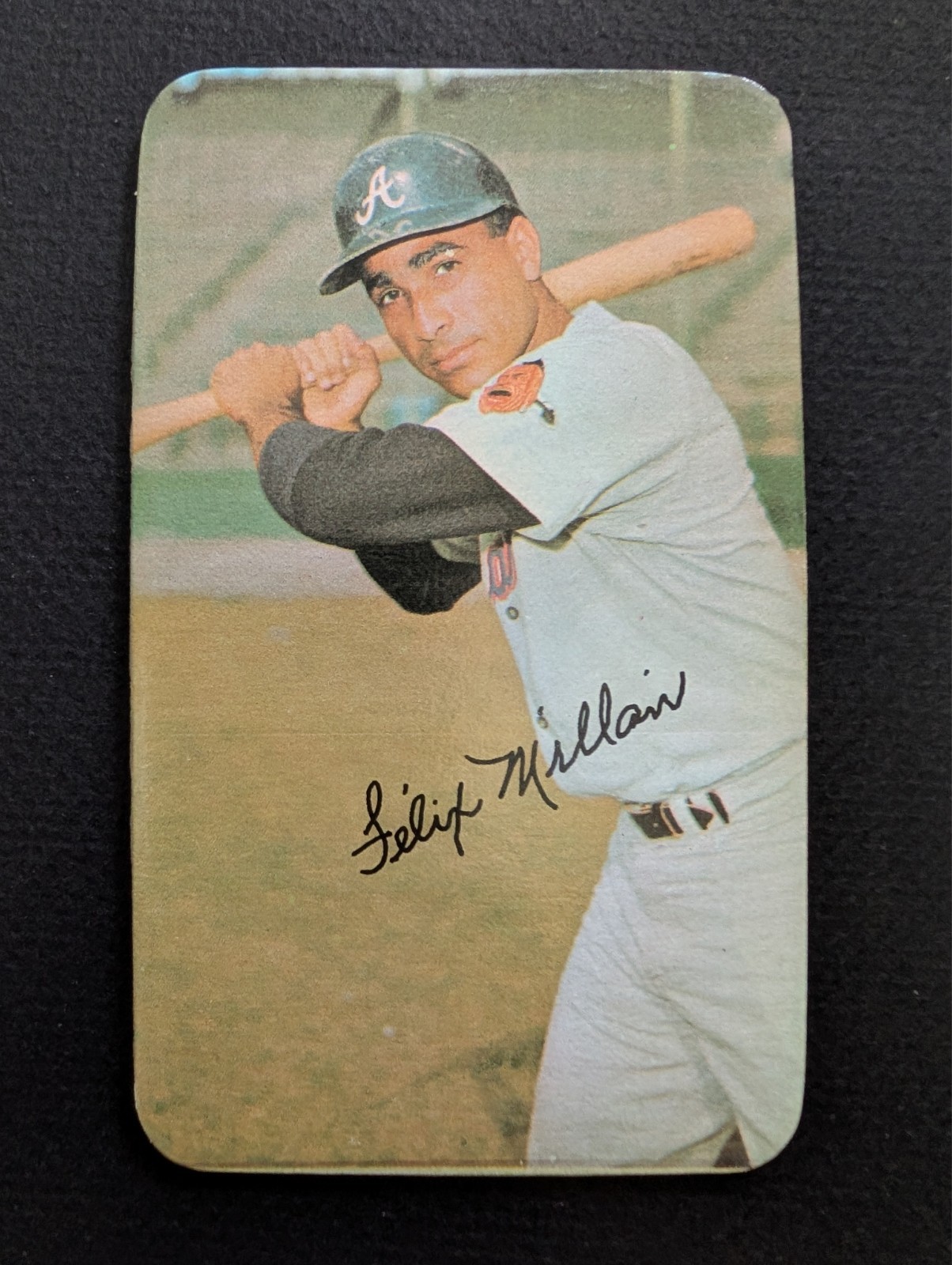 1971 TOPPS SUPER #33 FELIX MILLAN  -  ATLANTA BRAVES  EX-NM condition