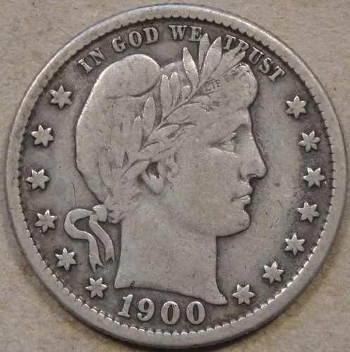 1900-S Barber Quarter 25c VF as Pictured L3-3