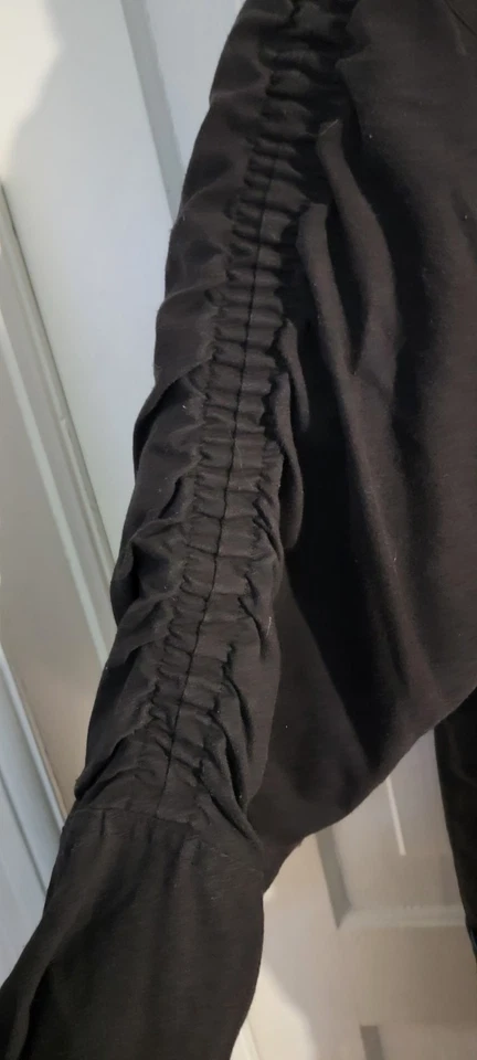 Jaqueta de esqui neon anos 80 vintage preta rosa verde bufante inverno quente bolsos médios - Imagem 3 de 4