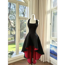 France Elegant Black Patchwork Long Strap Dress Sleeveless Party Style Women Gen