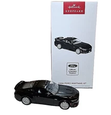 Hallmark 2024 Ford Mustang GT Black Die-Cast Metal Keepsake Xmas Ornament NIB