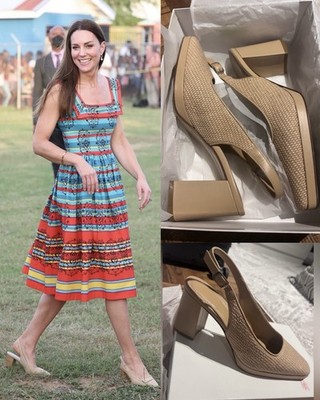 Russell & Bromley Slingback Pump in Natural Raffia- ASO Kate Duchess  Royal-39