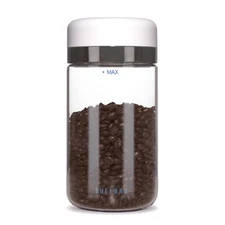 Smart Coffee Container & Food Storage w/Electric Vacuum Seal, Airtight Coffee...