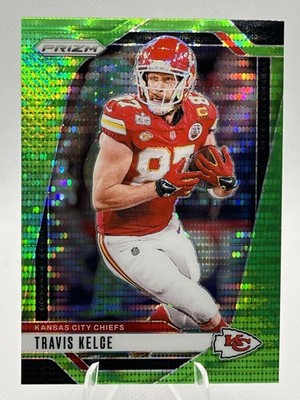 2024 Panini Prizm - [Base] - Neon Green Pulsar Prizm #140 - Travis Kelce