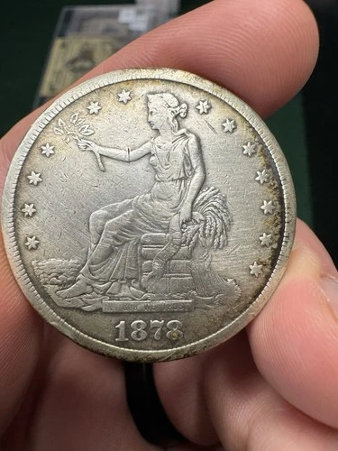 1878 S Trade Dollar, VF Details Silver