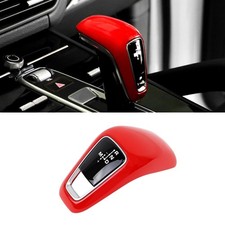 Red ABS Gear Lever Shift Knob Cover Trim for Porsche Cayenne 2018-2022