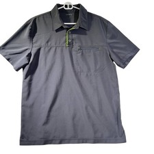 Cherokee Uniforms Polo Top Woman's Large Style  CKI803 Grey Zip Pocket