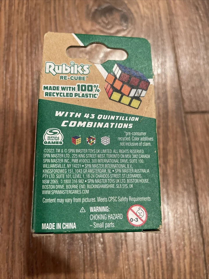 Cube Re-Cube The Original 3x3 Cube Made with 100% Recycled Plastic 3D Puzzle - Image 4 of 4