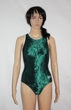 Gymnastics Leotard GK Brand, Adult Small, Hunter Green, Sleeveless