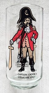 Vintage McDonald's 1977 Collector Series 16 Oz. Drinking Glass Captain Crook