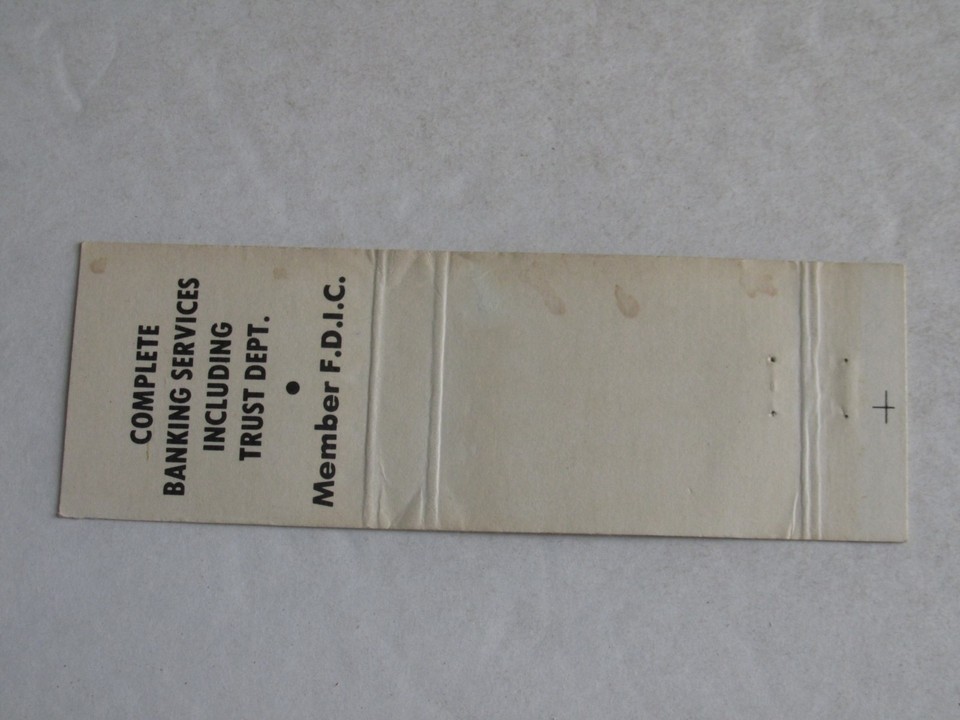 Q62 Vintage Matchbook Cover First State Bank Mendota Il Illinois Ebay