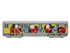 New York City Graffiti Art Version 3. Diecast Subway Pullback Toy 7 Inches Long