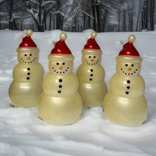 Blow Mold Lighted Snowman Pathway Markers Yar...
