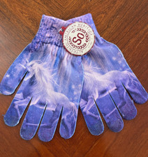 SO Authentic American Heritage Magical Unicorn Gloves, Girls, One Size Stretch