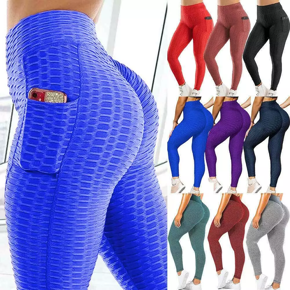 Women Anti Cellulite Leggings Compression Gym Yoga Pants Push Up Sports Trousers