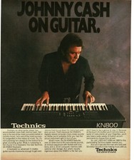 1989 TECHNICS SX-KN800 Keyboards JOHNNY CASH Vintage Print Ad