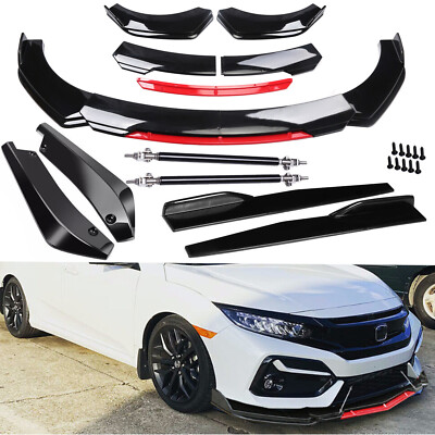 For Honda Accord Front Rear Bumper Lip Spoiler Splitter Body Kit Side Skirt