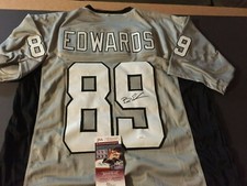 Bryan Edwards Autographed Signed XL Custom Raiders Jersey - JSA Witnessed