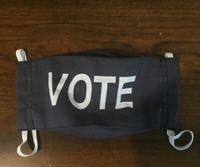 "Vote" Cotton Face Mask, Navy Blue-Brand new 