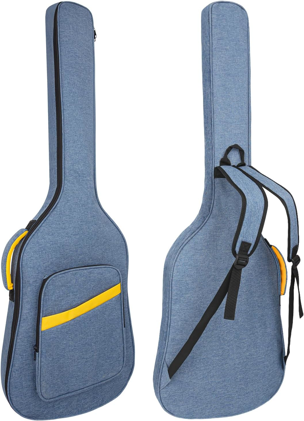 Bass Guitar Bag Backpack Soft Case Lightweight Waterproof Padded 0.38in Blue