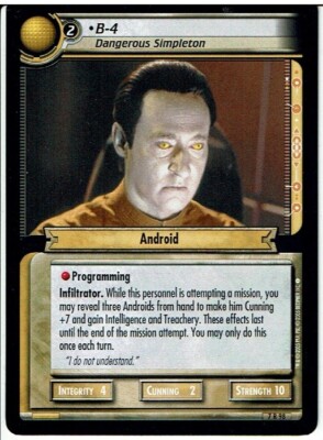 Star Trek CCG 2E STRANGE NEW WORLDS RARE KARTE B-4 7R98 ex