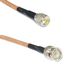 RG142 Silver Mini UHF Male to BNC MALE Coax RF Cable USA Lot