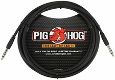 Pig Hog PTRS10 10 Foot 1/4 Inch TRS Balanced Cable