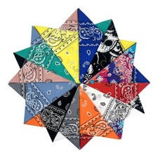Bandanas 6 pack 12 pack 22 inch Cotton Paisley Kerchiefs for Men and Women As...