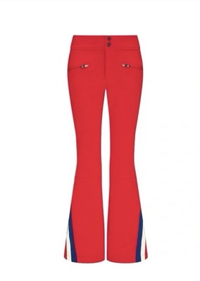 Rare Perfect Moment Women s Chevron Waisted Flare Race Ski Pants Red Small