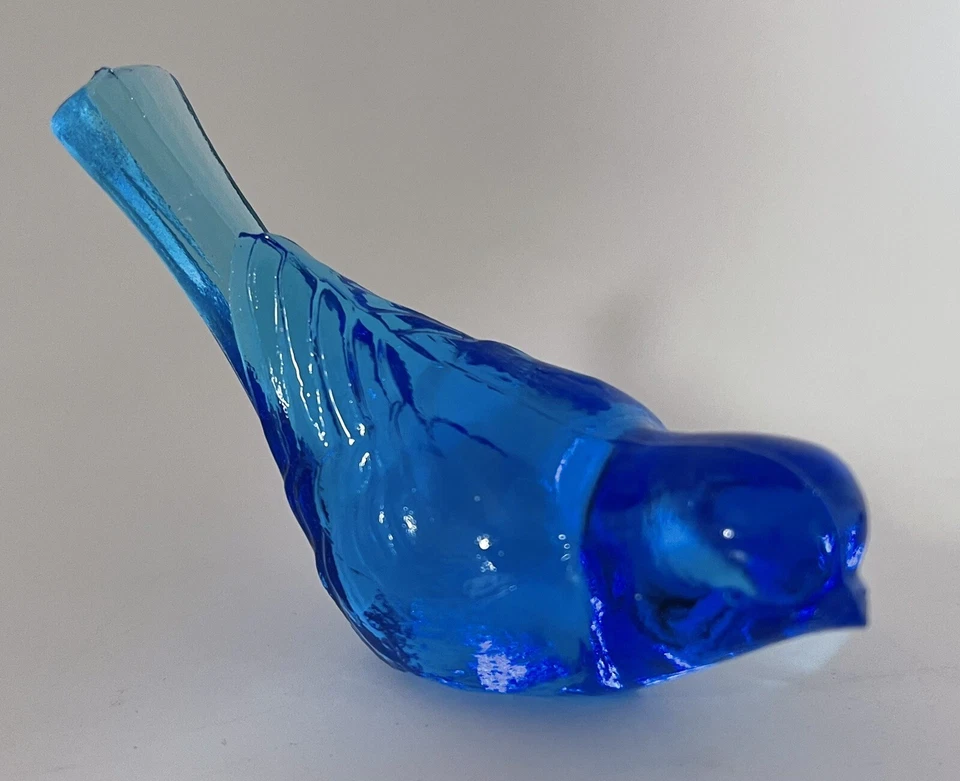 Westmoreland синий твердого стекла птица полка сиделка - винтажный - Изображение 3 из 4