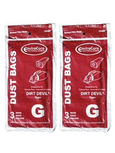 6 Royal Type G Hand Vacuum Filter Bags 