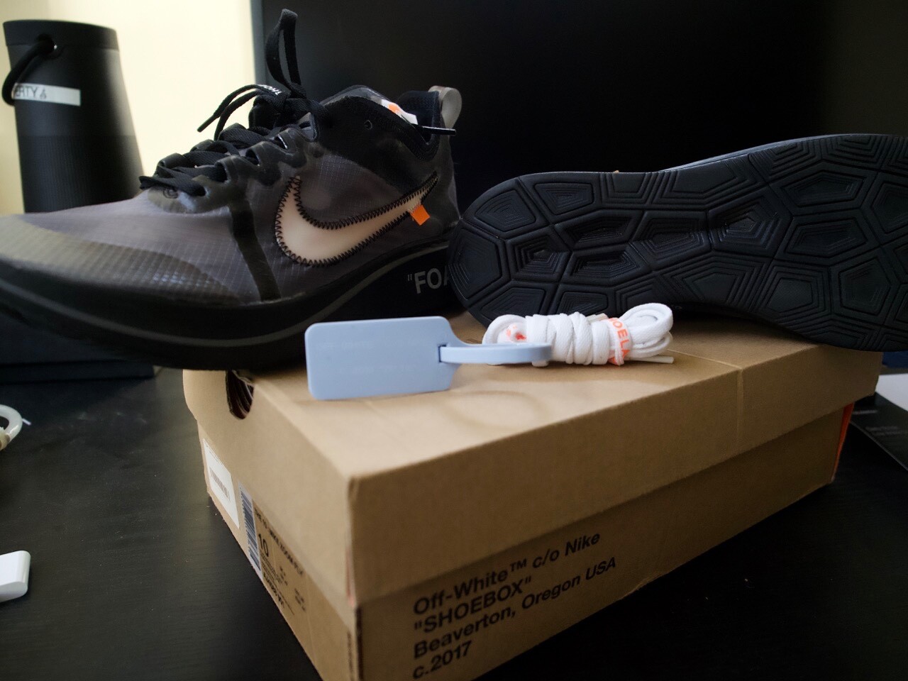 OFF WHITE X NIKE Nike x BIANCO SPORCO nero Fly Zoom