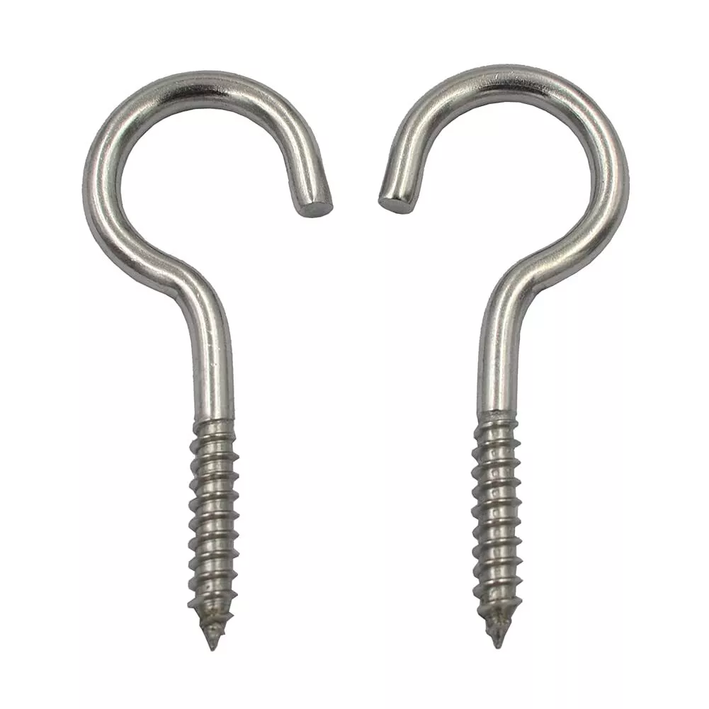 Screw In Hooks ALL SIZES Stainless Steel Marine Boat Garden Shed Hook Heavy  Duty