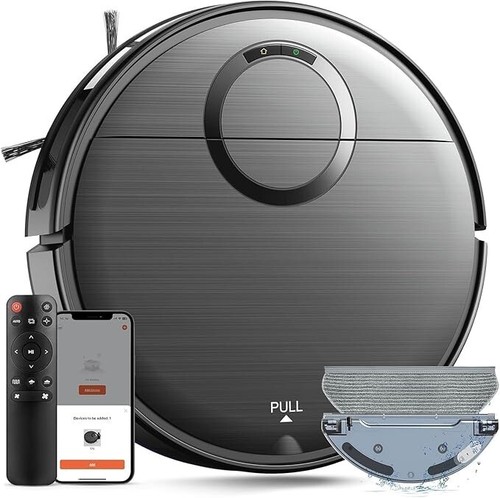 Robot Vacuum and Mop Combo, 2 in 1 Mopping Robot Vacuum Cleaner with Schedule, W - Picture 4 of 4