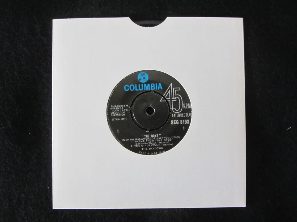 The Shadows 7” EP The Boys (P/S UK Original 1962 Columbia SEG8193) BEAT NM/EX Foto 3 de 4
