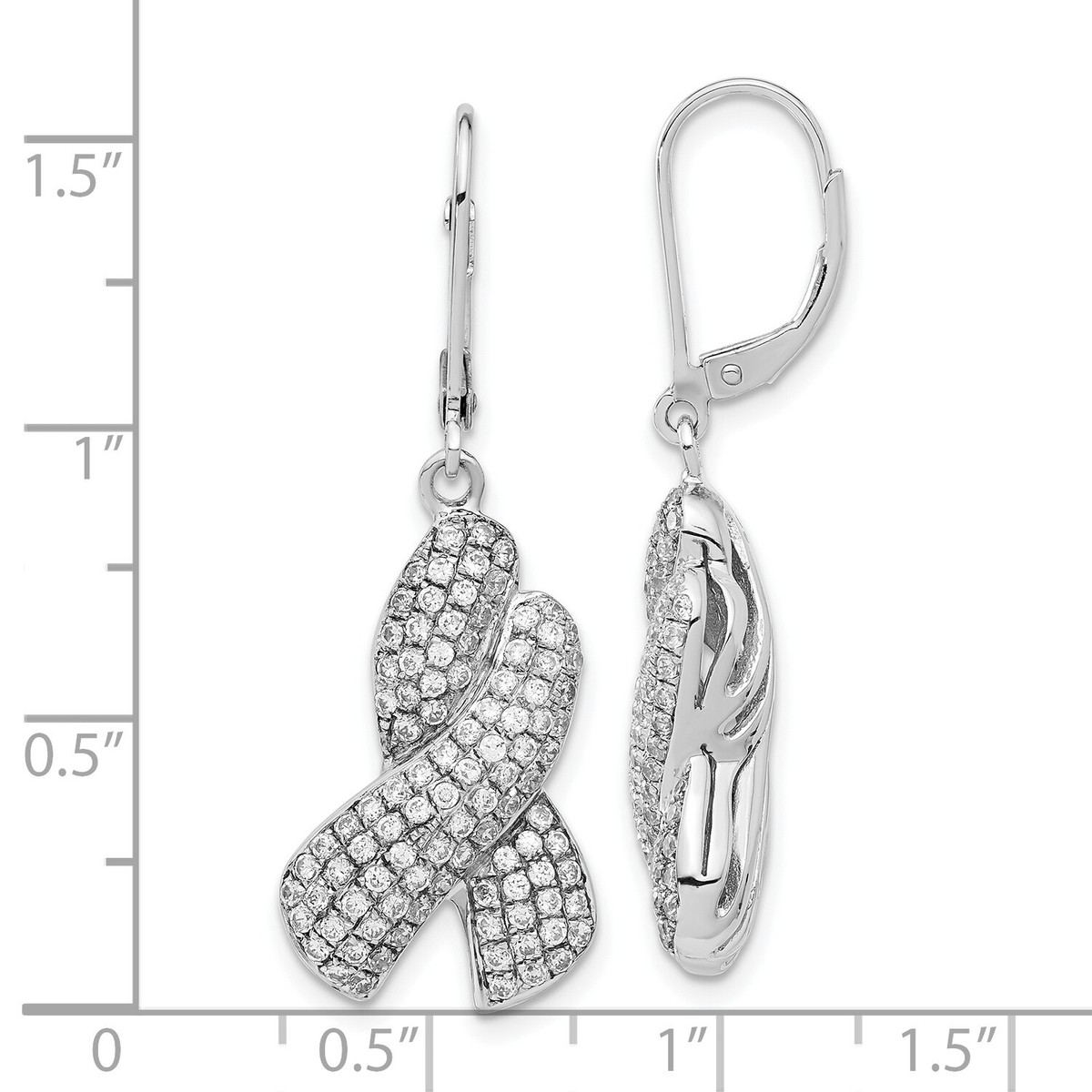☆ENGBROX☆ silver925 refine cubic earring EBEA24013SV Brilliant Embers Silver CZ X Leverback Earrings QMP448 | eBay