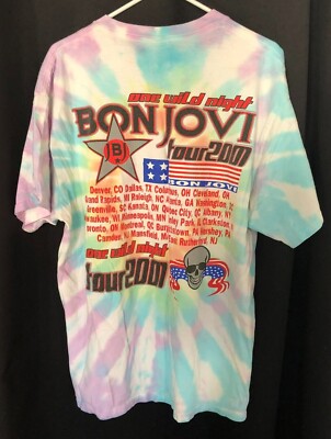 Bon Jovi Concert Tour T-Shirt One Wild Night VTG 2001 Bon Jovi Concert Tour T-Shirt One Wild Night VTG 2001